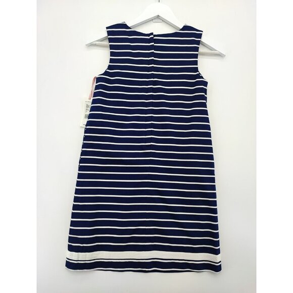 Vineyard Vines Girls Break Stripe Blue 100% Cotton Shift Tunic Dress Size 10 - Picture 2 of 10